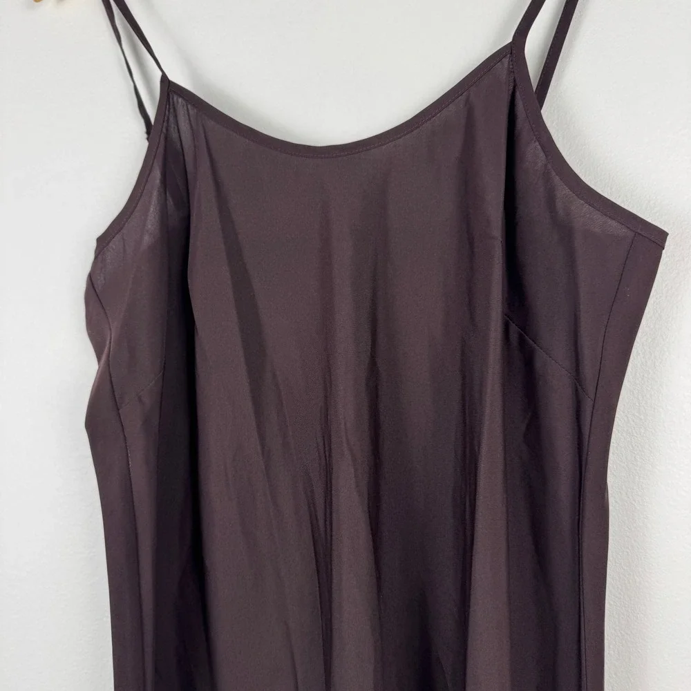 Nanette Lepore Brown Spaghetti Strap A-Line Knee‎ Length Slip Dress Women 10
